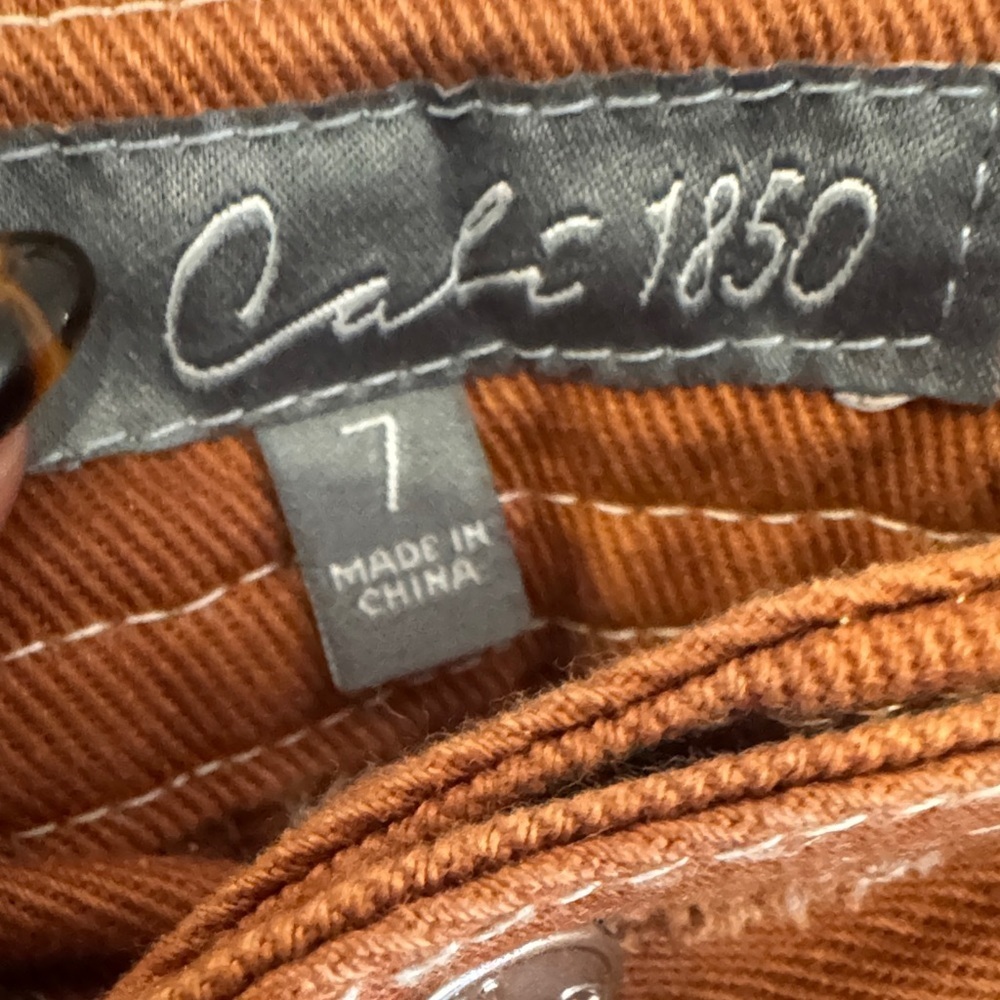 Cali 1850 Rust Wide-Leg Trousers - Picture 4 of 5